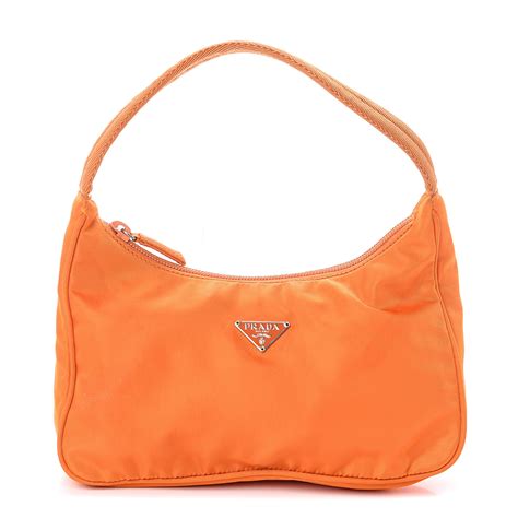 prada orange shoulder bag|Prada nylon shoulder bag chain.